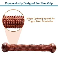 Acupressure Roller Foot Massager foot massager pain relief Rod massager Roller Massager for body stress relief wooden brown (pack of 1)-thumb2