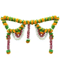 SHREYA-FASHION - Artificial Marigold Flowers Door Toran, Door Hangings for Home, Office, Garden Decorations Diwali, Festivals - Multicolour-thumb1