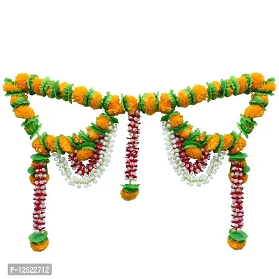 SHREYA-FASHION - Artificial Marigold Flowers Door Toran, Door Hangings for Home, Office, Garden Decorations Diwali, Festivals - Multicolour-thumb2