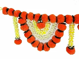SHREYA-FASHION - Artificial Marigold Mogra Flowers Door Toran / Door Hangings for Home, Office, Garden Decorations Diwali, All Festivals (Orange)-thumb1