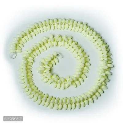 Artificial Mulla Mala Jasmine Bud Jasmine Garland, Made of Plastic (White, 85cm Long) ,Artificial Flora-thumb4