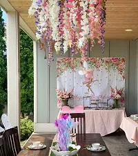 DearHouse 6 Pieces 3.6 Feet Artificial Wisteria Garland, Artificial Flowers Garland Silk Wisteria Vine Hanging Flower for Wedding Home Party Garden Outdoor (Pink)-thumb4