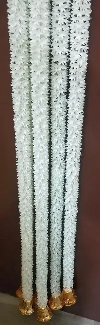 Artificial Rajanigandha Flowers String Garland With Bell 60 Inches For Home and Office Decoration Pack of 6-thumb2