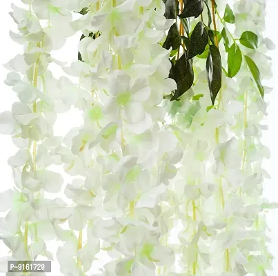 Artificial Polyester And Plastic Hanging Orchid Flower Vine Set of 6-thumb4