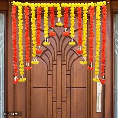 Artificial Marigold Flowers Ladkan Garlands For Home And Festive Decorations-thumb0