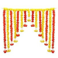 Artificial Marigold Flowers Ladkan Garlands For Home And Festive Decorations-thumb1