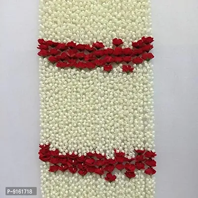 Authentic Roses String Scented Mogra Jasmine Ladi Decoration Set Of 4-thumb0