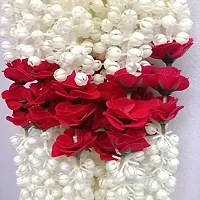 Authentic Roses String Scented Mogra Jasmine Ladi Decoration Set Of 4-thumb1