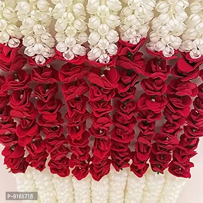 Authentic Roses String Scented Mogra Jasmine Ladi Decoration Set Of 4-thumb3