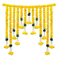 Artificial Marigold Yollew Flowers Garlands Hanging Door Toran Latkans For Home, Office, Garden Diwali Decorations-thumb1