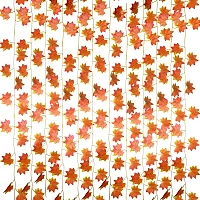 12 Pack Autumn Artificial Silk Maple Leaf Garland-Dearhouse Autumn Leaves Garland Hanging Plant for Home Kitchen Thanksgiving Autumns Decor-thumb2