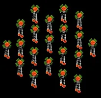 SHREYA-FASHION - Marigold Lilly Flowers Traditional Decoration at Home | Easy Simple Backdrop for Wedding Decoration, Haldi, Mehndi - Pooja Decoration/House Warming Function (Orange, 8)-thumb2
