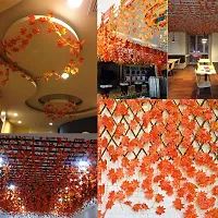 12 Pack Autumn Artificial Silk Maple Leaf Garland-Dearhouse Autumn Leaves Garland Hanging Plant for Home Kitchen Thanksgiving Autumns Decor-thumb4