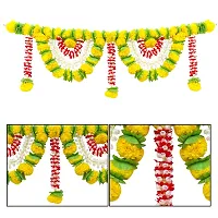 SHREYA-FASHION - Artificial Marigold Mogra Flowers Door Toran / Door Hangings for Home, Office, Garden Decorations Diwali, All Festivals (Yellow)-thumb2