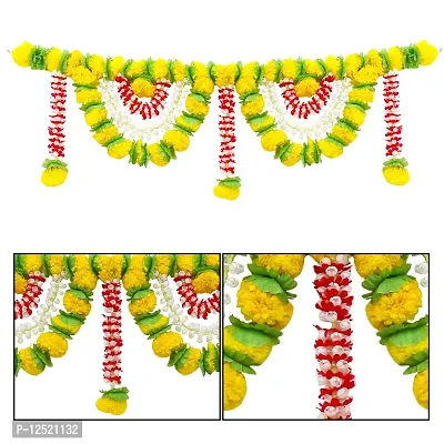 SHREYA-FASHION - Artificial Marigold Mogra Flowers Door Toran / Door Hangings for Home, Office, Garden Decorations Diwali, All Festivals (Yellow)-thumb3
