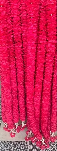Artificial Scented Blossom Flower String Garland ladi (5.6 ft or 170 cm) Hanging for Home Office Temple Decoration for Festival Party Like Diwali Eid Birthday (6 Color Option) (Magenta, 2)-thumb1