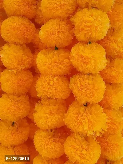 PlantaZee Nutts Artificial Marigold Flower for Home Decoration, Office Decoration, Diwali Decoration,Festival Decoration (Colour- Yellow,Orange,Multi) Pack of 15-thumb4