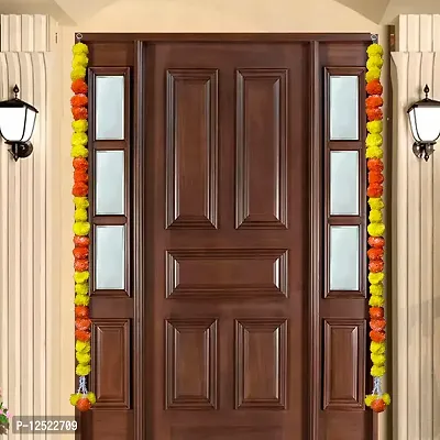SHREYA-FASHION?- Artificial Marigold Fluffy Flower Door Toran/Bandhanwar Garlands Hanging Door Toran, Doorway for All Festivals and Special Events, Home, Office, Garden Diwali Decorations (3)-thumb3