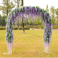 DearHouse 6 Pieces 3.6 Feet Artificial Wisteria Garland, Artificial Flowers Garland Silk Wisteria Vine Hanging Flower for Wedding Home Party Garden Outdoor-thumb4