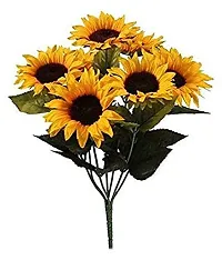 SHREYA-FASHION -Artificial Green-Plant-Indoor-Sunflower-Yellow-Artificial-Flowers for Home D?cor-thumb1