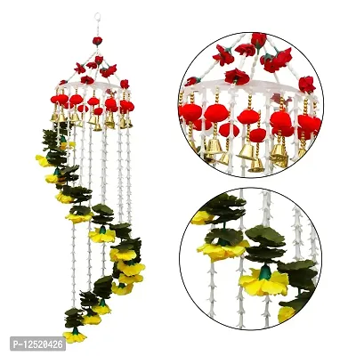 SHREYA-FASHION?- Artificial Marigold Lili Flower Garlands Chandelier, Jhoomar (Reusable Flowers Hanging)-thumb3