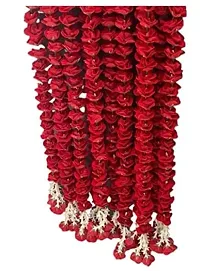 SHREYA-FASHION - Artificial Red Ross 157 cm /5.1 feet Long for Decoration Festival Diwali ,Marriage ,Temple ,and Home Pack of 5-thumb1