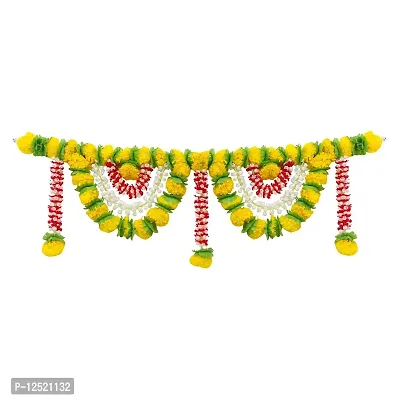 SHREYA-FASHION - Artificial Marigold Mogra Flowers Door Toran / Door Hangings for Home, Office, Garden Decorations Diwali, All Festivals (Yellow)-thumb0