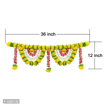 SHREYA-FASHION - Artificial Marigold Mogra Flowers Door Toran / Door Hangings for Home, Office, Garden Decorations Diwali, All Festivals (Yellow)-thumb4