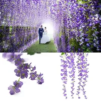DearHouse 6 Pieces 3.6 Feet Artificial Wisteria Garland, Artificial Flowers Garland Silk Wisteria Vine Hanging Flower for Wedding Home Party Garden Outdoor-thumb1