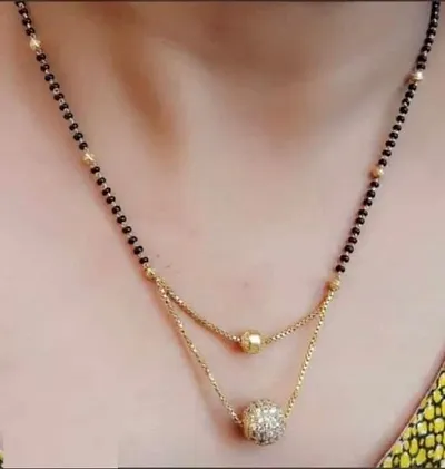 Gold Plated American Diamond Mangalsutras