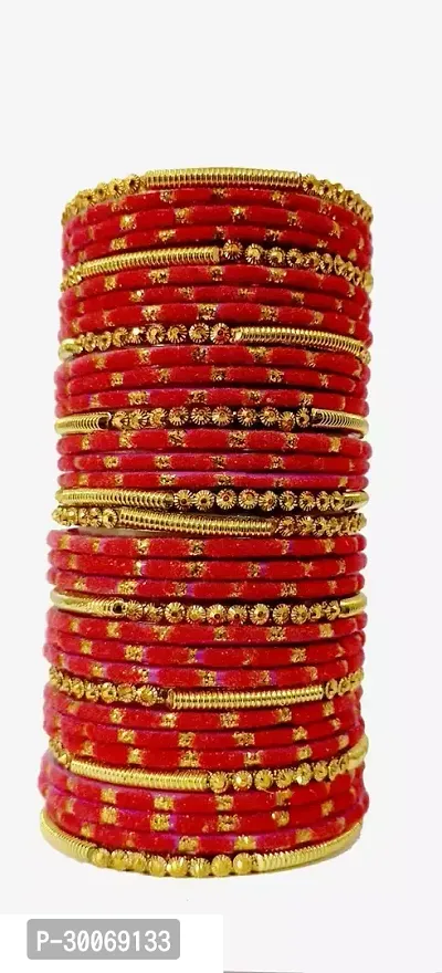 Beautiful Red Glass Bangle For Women-thumb0