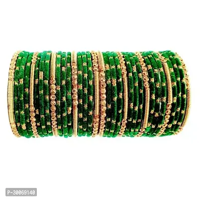 Beautiful Green Glass Bangle For Women-thumb0