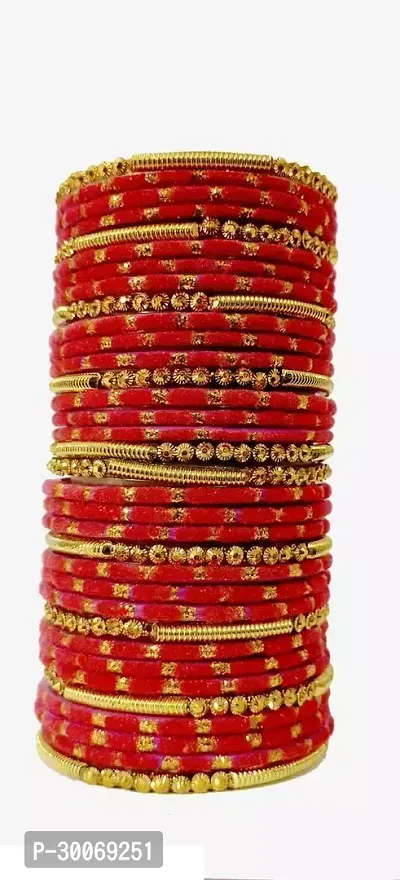 Beautiful Red Glass Bangle For Women-thumb0