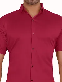 Classic Lycra Short Sleeves Casual shirt For Men-thumb2