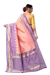 Elegant Litchi Silk Designer Banarasi Women Saree with Blouse Piece-thumb4