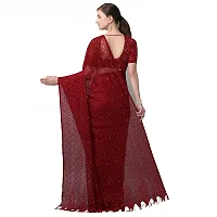 Elegant Net Jacquard Designer Women Saree with Blouse Piece-thumb2