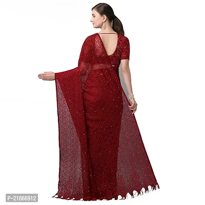 Elegant Net Jacquard Designer Women Saree with Blouse Piece-thumb3