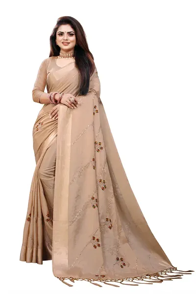 New In Silk Blend Saree with Blouse piece 