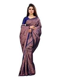 Beautiful Silk Blend Jacquard Saree With Blouse Piece-thumb2