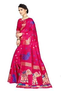 DHRUTI Creation Women's Cotton Designer Jamdani Saree (Gajgamini Pink)-thumb1