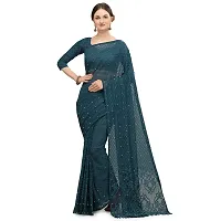 Fancy Net Saree With Blouse Piece For Women-thumb1