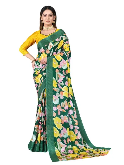 Elegant Chiffon Saree with Blouse piece For Women