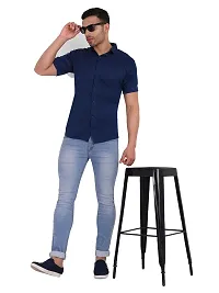 Classic Lycra Short Sleeves Casual shirt For Men-thumb1