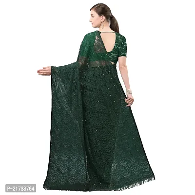 Beautiful Net Jacquard Saree With Blouse Piece-thumb3