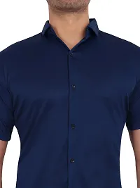 Classic Lycra Short Sleeves Casual shirt For Men-thumb2