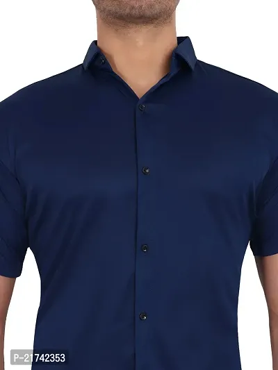 Classic Lycra Short Sleeves Casual shirt For Men-thumb3