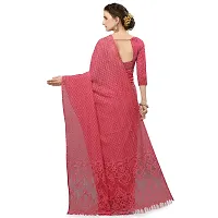 DHRUTI Creation Women's Net Jacquard Designer Saree (PC-1-Pink)-thumb3