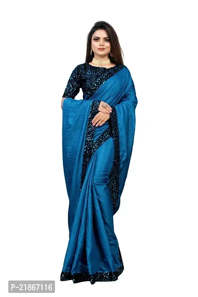 Elegant Berry Silk Sequence Work Designer Women Saree with Blouse Piece-thumb3