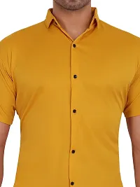 Classic Lycra Short Sleeves Casual shirt For Men-thumb2