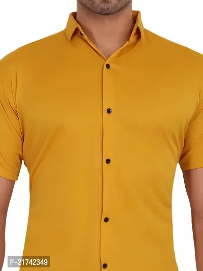 Classic Lycra Short Sleeves Casual shirt For Men-thumb3